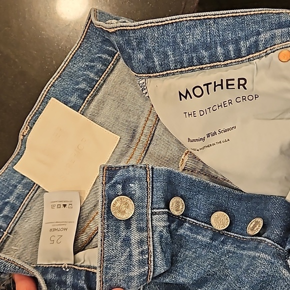 💕MOTHER SUPERIOR💕 The Ditcher Crop Jeans ~ Running With Scissors 25 NWT - Picture 15 of 16